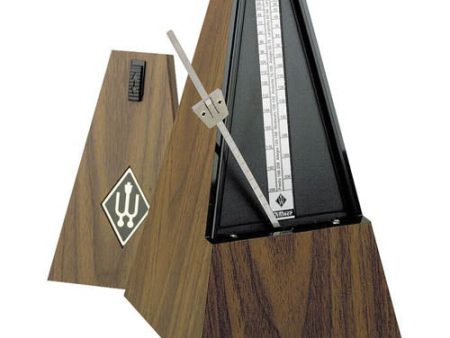 Wittner Maelzel Pyramid Plastic Metronome in a Simulated Walnut Wood Finish Hot on Sale