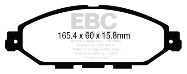 EBC 12-13 Infiniti JX35 3.5 Greenstuff Front Brake Pads Discount