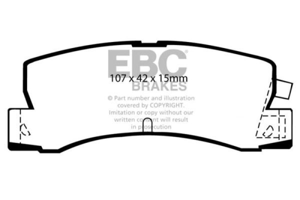 EBC 89-92 Geo Prizm 1.6 SL Greenstuff Rear Brake Pads Online now