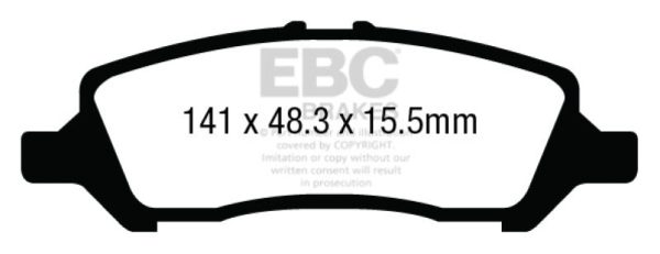 EBC 12+ Dodge Dart 1.4 Turbo Greenstuff Rear Brake Pads Fashion