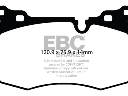 EBC 09-14 Mini Hardtop 1.6 Turbo J.C Works Greenstuff Front Brake Pads on Sale