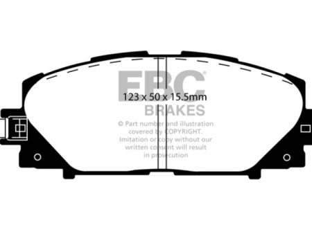 EBC 11+ Lexus CT200h 1.8 Hybrid Greenstuff Front Brake Pads For Sale