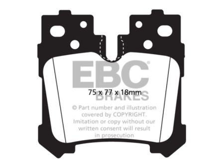 EBC 07+ Lexus LS460 4.6 Greenstuff Rear Brake Pads Sale