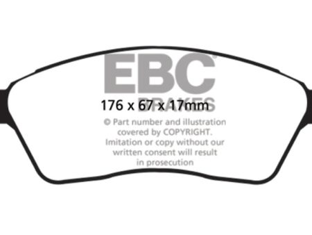 EBC 10-11 Cadillac SRX 2.8 Turbo Greenstuff Front Brake Pads Online Sale