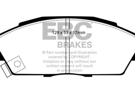 EBC 92-94 Acura Integra 1.7 Vtec Greenstuff Front Brake Pads Hot on Sale