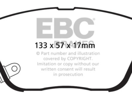 EBC 10-14 Hyundai Sonata 2.0 Turbo Greenstuff Front Brake Pads Discount