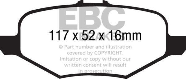 EBC 13+ Ford Flex 3.5 Greenstuff Rear Brake Pads Supply