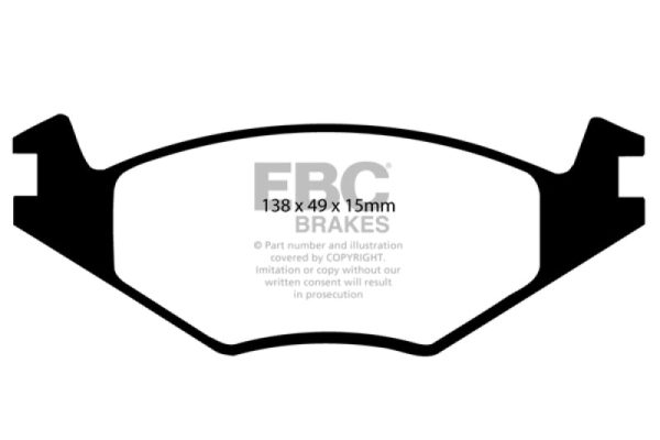 EBC 86-93 Volkswagen Cabriolet 1.8 Greenstuff Front Brake Pads Cheap