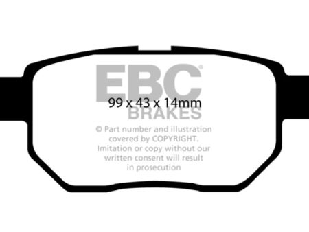 EBC 11+ Lexus CT200h 1.8 Hybrid Greenstuff Rear Brake Pads Discount