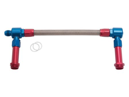 Russell Performance -8 AN to -8 AN ProFlex Holley 4500 Dual Inlet Carb Kit (Red Blue) Online Sale