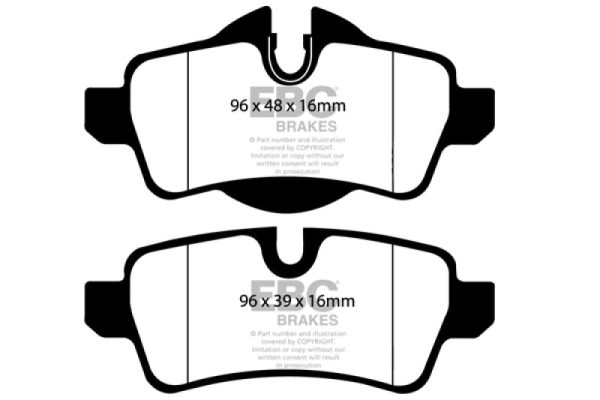 EBC 07-14 Mini Hardtop 1.6 Greenstuff Rear Brake Pads For Discount