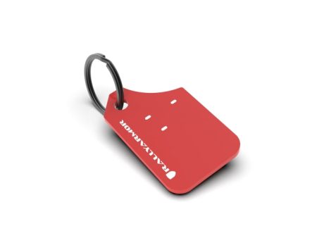 Rally Armor Mini UR Mud Flap Keychain - Red w  White Logo Cheap