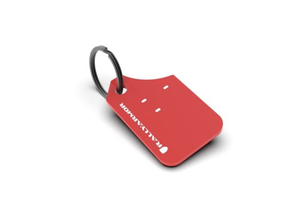 Rally Armor Mini UR Mud Flap Keychain - Red w  White Logo Cheap