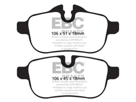 EBC 09+ BMW Z4 3.0 (E89) Greenstuff Rear Brake Pads Fashion