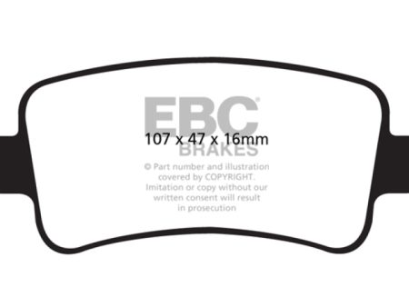 EBC 10+ Buick Allure (Canada) 3.0 Greenstuff Rear Brake Pads For Discount