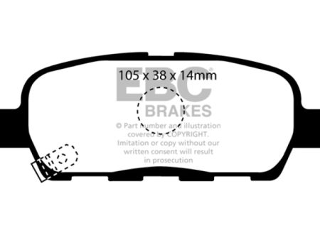 EBC 08-13 Infiniti EX35 3.5 Greenstuff Rear Brake Pads For Sale