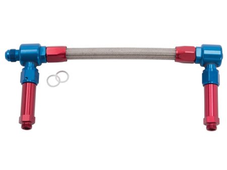 Russell Performance -8 AN to -8 AN ProFlex Demon Carb Dual Inlet Carb Kit (Red Blue) Online Sale