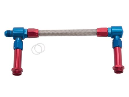 Russell Performance -8 AN to -8 AN ProFlex Holley 4150 Dual Inlet Carb Kit (Red Blue) Online